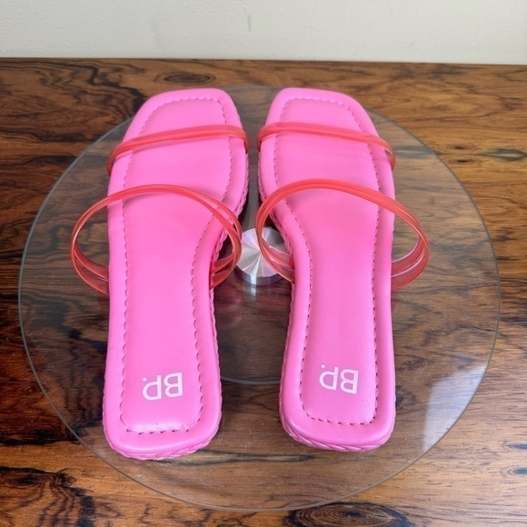 NEW Nordstrom BP Viola Barbie Pink Braided Flat Slide Sandals - Picture 4 of 14